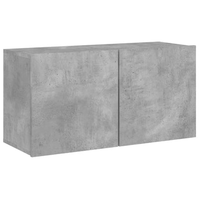 TV-kaappi seinäkiinnitettävä betoninharmaa 80x30x41 cm
