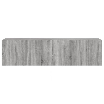 TV-kaapit seinäkiinnitettävä 2 kpl harmaa Sonoma 80x30x41 cm