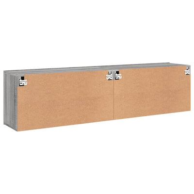 TV-kaapit seinäkiinnitettävä 2 kpl harmaa Sonoma 80x30x41 cm