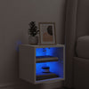 TV-seinäkaappi LED-valoilla valkoinen 30x28,5x30 cm
