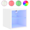 TV-seinäkaapit LED-valoilla 2 kpl valkoinen 30x28,5x30 cm