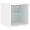 TV-seinäkaapit LED-valoilla 2 kpl valkoinen 30x28,5x30 cm