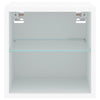 TV-seinäkaapit LED-valoilla 2 kpl valkoinen 30x28,5x30 cm