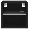 TV-seinäkaappi LED-valoilla musta 30x28,5x30 cm