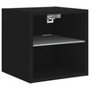 TV-seinäkaapit LED-valoilla 2 kpl musta 30x28,5x30 cm