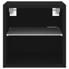 TV-seinäkaapit LED-valoilla 2 kpl musta 30x28,5x30 cm