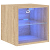 TV-seinäkaappi LED-valoilla Sonoma-tammi 30x28,5x30 cm