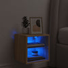 TV-seinäkaappi LED-valoilla Sonoma-tammi 30x28,5x30 cm