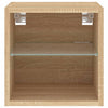 TV-seinäkaappi LED-valoilla Sonoma-tammi 30x28,5x30 cm