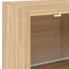 TV-seinäkaappi LED-valoilla Sonoma-tammi 30x28,5x30 cm