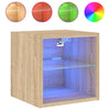 TV-seinäkaapit LED-valoilla 2 kpl Sonoma-tammi 30x28,5x30 cm