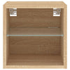 TV-seinäkaapit LED-valoilla 2 kpl Sonoma-tammi 30x28,5x30 cm