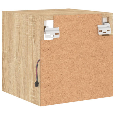 TV-seinäkaapit LED-valoilla 2 kpl Sonoma-tammi 30x28,5x30 cm
