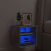 TV-seinäkaappi LED-valoilla betoninharmaa 30x28,5x30 cm