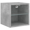TV-seinäkaappi LED-valoilla betoninharmaa 30x28,5x30 cm