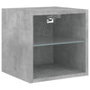 TV-seinäkaapit LED-valoilla 2 kpl betoninharmaa 30x28,5x30 cm