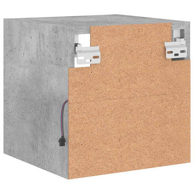 TV-seinäkaapit LED-valoilla 2 kpl betoninharmaa 30x28,5x30 cm