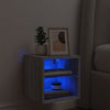 TV-seinäkaappi LED-valoilla harmaa Sonoma 30x28,5x30 cm