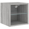 TV-seinäkaappi LED-valoilla harmaa Sonoma 30x28,5x30 cm