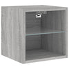 TV-seinäkaapit LED-valoilla 2 kpl harmaa Sonoma 30x28,5x30 cm