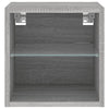 TV-seinäkaapit LED-valoilla 2 kpl harmaa Sonoma 30x28,5x30 cm