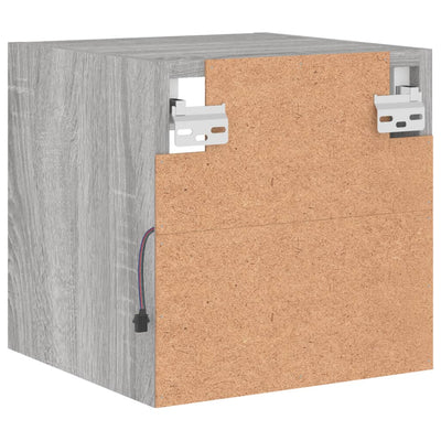 TV-seinäkaapit LED-valoilla 2 kpl harmaa Sonoma 30x28,5x30 cm