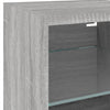 TV-seinäkaapit LED-valoilla 2 kpl harmaa Sonoma 30x28,5x30 cm