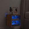 TV-seinäkaappi LED-valoilla ruskea tammi 30x28,5x30 cm
