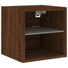 TV-seinäkaappi LED-valoilla ruskea tammi 30x28,5x30 cm