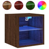 TV-seinäkaapit LED-valoilla 2 kpl ruskea tammi 30x28,5x30 cm