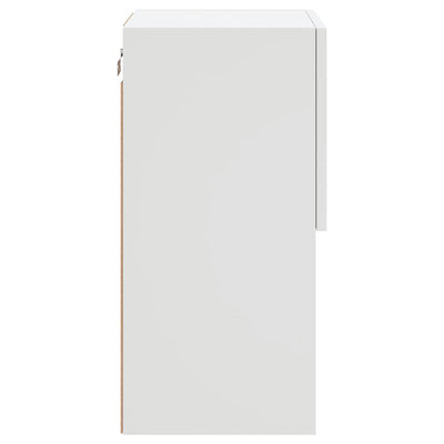 TV-kaappi LED-valoilla valkoinen 30,5x30x60 cm