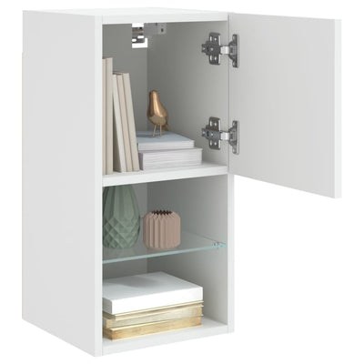 TV-kaapit LED-valoilla 2 kpl valkoinen 30,5x30x60 cm