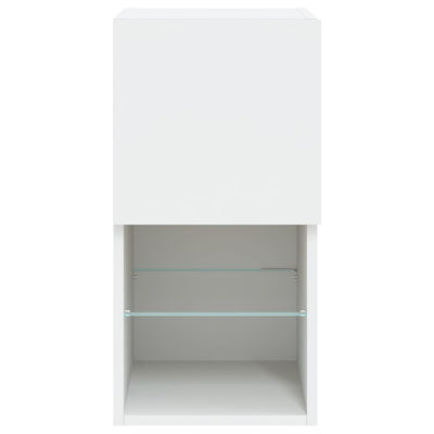 TV-kaapit LED-valoilla 2 kpl valkoinen 30,5x30x60 cm