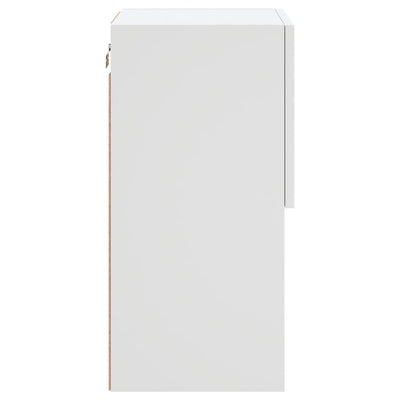 TV-kaapit LED-valoilla 2 kpl valkoinen 30,5x30x60 cm