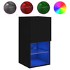 TV-kaappi LED-valoilla musta 30,5x30x60 cm