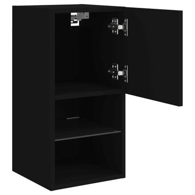 TV-kaappi LED-valoilla musta 30,5x30x60 cm
