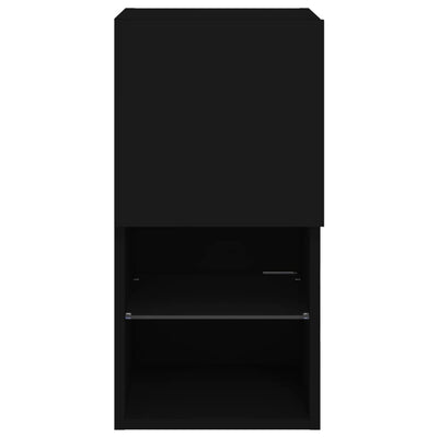 TV-kaappi LED-valoilla musta 30,5x30x60 cm
