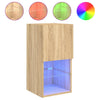 TV-kaapit LED-valoilla 2 kpl Sonoma-tammi 30,5x30x60 cm