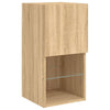 TV-kaapit LED-valoilla 2 kpl Sonoma-tammi 30,5x30x60 cm