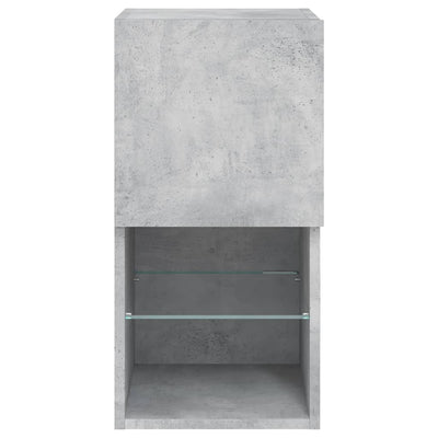 TV-kaappi LED-valoilla betoninharmaa 30,5x30x60 cm