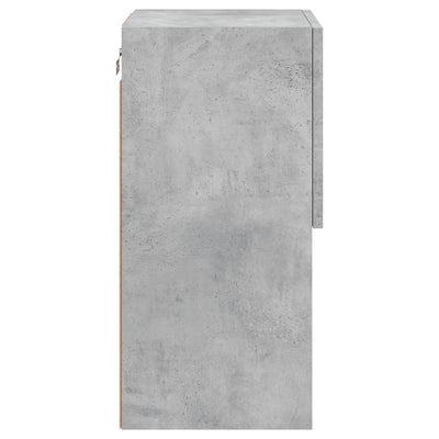 TV-kaappi LED-valoilla betoninharmaa 30,5x30x60 cm