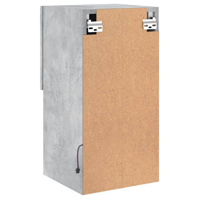 TV-kaappi LED-valoilla betoninharmaa 30,5x30x60 cm