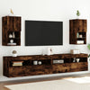 TV-kaapit LED-valoilla 2 kpl savutammi 30,5x30x60 cm