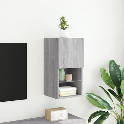 TV-kaappi LED-valoilla harmaa Sonoma 30,5x30x60 cm