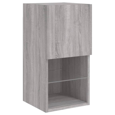 TV-kaappi LED-valoilla harmaa Sonoma 30,5x30x60 cm