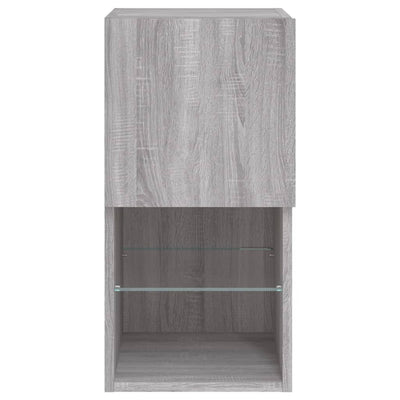 TV-kaappi LED-valoilla harmaa Sonoma 30,5x30x60 cm