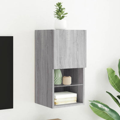 Harmaa tv-kaappi Misu 30,5x30x60cm (led-valoilla sonoma)