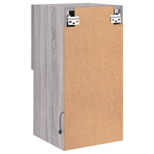 TV-kaapit LED-valoilla 2 kpl harmaa Sonoma 30,5x30x60 cm