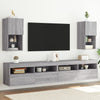 TV-kaapit LED-valoilla 2 kpl harmaa Sonoma 30,5x30x60 cm