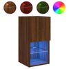 TV-kaappi LED-valoilla ruskea tammi 30,5x30x60 cm